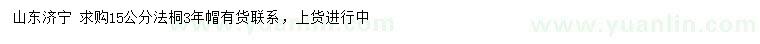 求購15公分法桐
