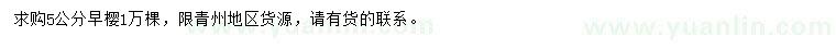 求購5公分早櫻