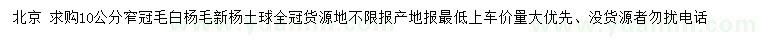 求購(gòu)10公分窄冠毛白楊、毛新楊