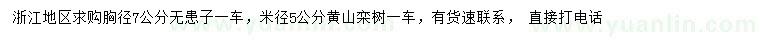 求購胸徑7公分無患子、米徑5公分黃山欒