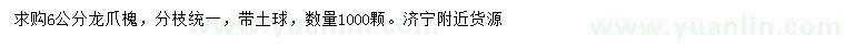 求購6公分龍爪槐