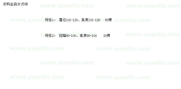 求購(gòu)高80-100、101-120公分金森女貞球
