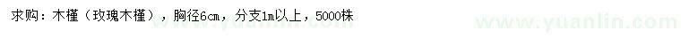 求購(gòu)胸徑6公分木槿