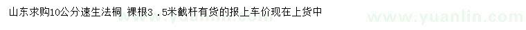 求購10公分速生法桐