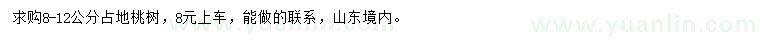 求購(gòu)8-12公分桃樹