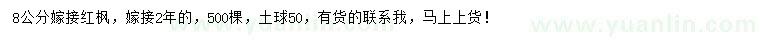 求購(gòu)8公分嫁接紅楓