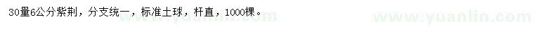 求購(gòu)30量6公分紫荊