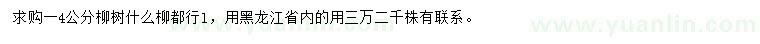 求購(gòu)4公分柳樹