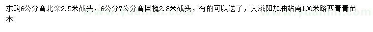 求購(gòu)6公分彎北欒、6、7公分彎國(guó)槐