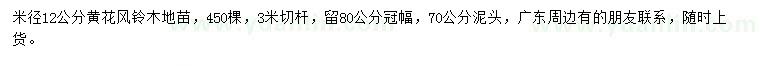 求購米徑12公分黃花風鈴木