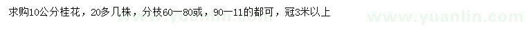 求購(gòu)10公分桂花