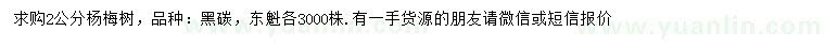 求購(gòu)2公分楊梅