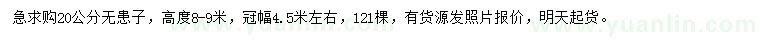 求購20公分無患子