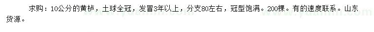 求購(gòu)10公分黃櫨