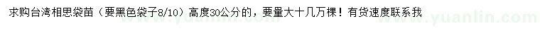 求購8-10公分臺灣相思