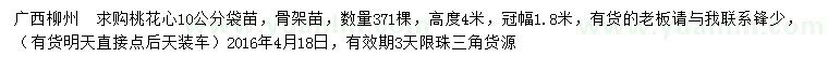 求購10公分桃花心