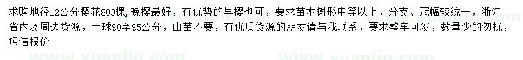 求購(gòu)12公分櫻花