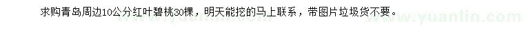 求購10公分紅葉碧桃