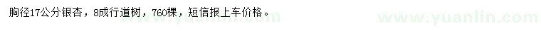 求購胸徑17公分銀杏