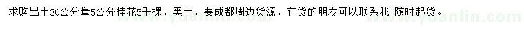 求購出土30公分量5公分桂花