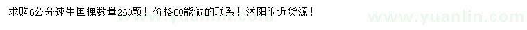 求購6公分速生國槐