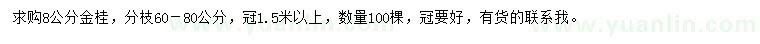 求購8公分金桂