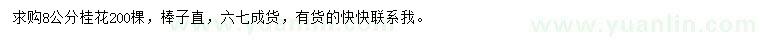 求購8公分桂花