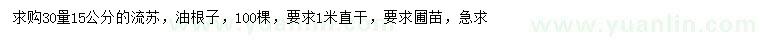 求購(gòu)30量15公分流蘇