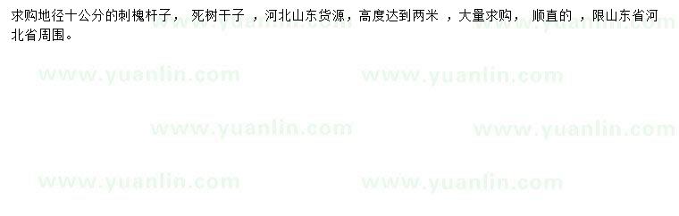 求購地徑10刺槐桿子