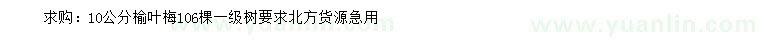 求購10公分榆葉梅