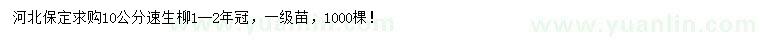 求購10公分速生柳