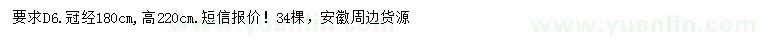 求購(gòu)地徑6公分紅楓