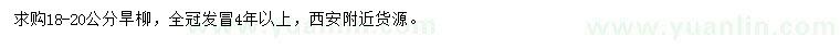 求購18-20公分旱柳
