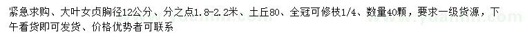 求購(gòu)胸徑12公分大葉女貞