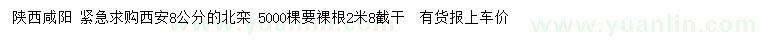求購8公分北欒