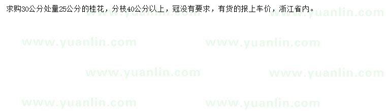 求購30公分量25公分桂花