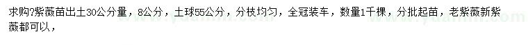 求購出土30公分量8公分紫薇苗