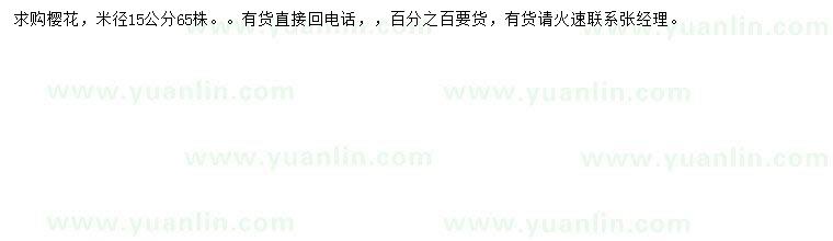 求購(gòu)米徑15公分櫻花