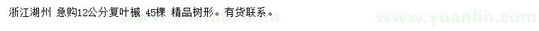 求購12公分復(fù)葉槭