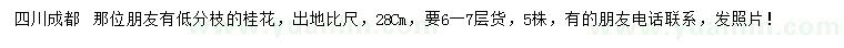 求購28公分桂花