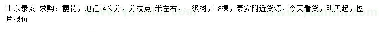 求購地徑14公分櫻花