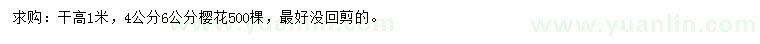 求購4、6公分櫻花