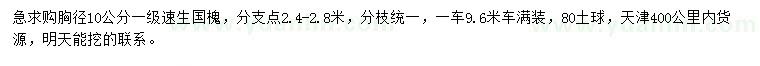 求購(gòu)胸徑10公分速生國(guó)槐
