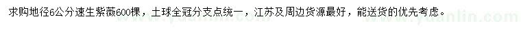 求購地徑6公分速生紫薇