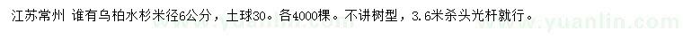 求購米徑6公分烏柏、水杉