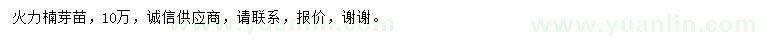 求購火力楠芽苗