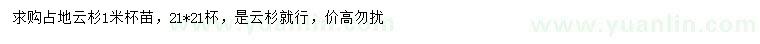 求購(gòu)1米云杉