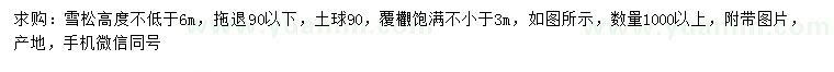 求購高度不低于6米雪松