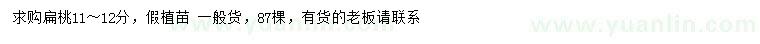 求購(gòu)11-12公分扁桃