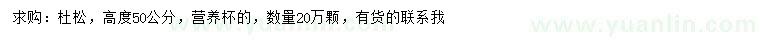 求購(gòu)高度50公分杜松